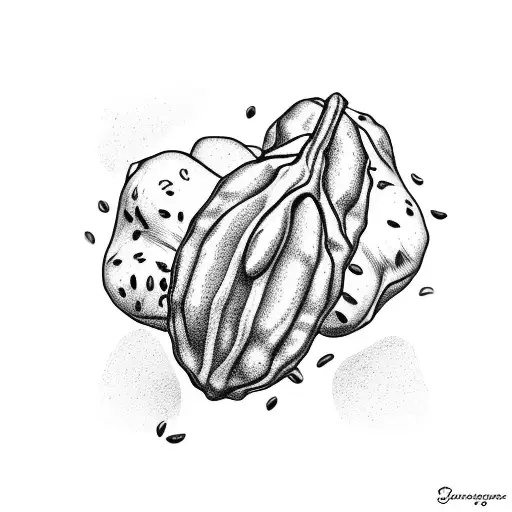 cocoa beans tattoo design idea