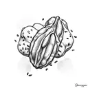 cocoa beans tattoo design idea