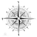 Compass tattoo design idea
