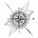 Compass tattoo design idea