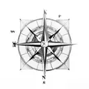 Compass tattoo design idea