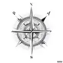 Compass tattoo design idea