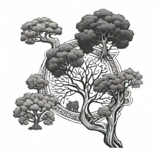 sleeve family tree with my families nancy,zukiswa,zintle,ive,abongile and me zuko buyambo.symbol of love and strenght tattoo design idea