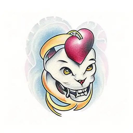 an open door that enters a path that leads to a heart tattoo design idea