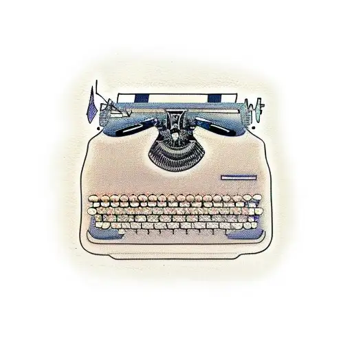 a typewriter with text saying "we're all alive tonight" tattoo design idea