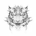 dragon and tiger tattoo design idea