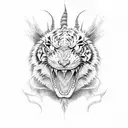 dragon and tiger tattoo design idea