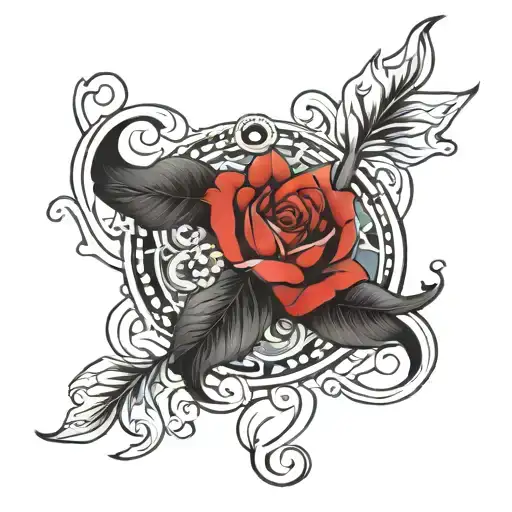 name marina tattoo design idea