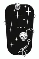 latin script "not without risk" tattoo design idea