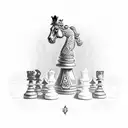 queen chess piece  tattoo design idea
