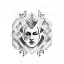 queen chess piece  tattoo design idea