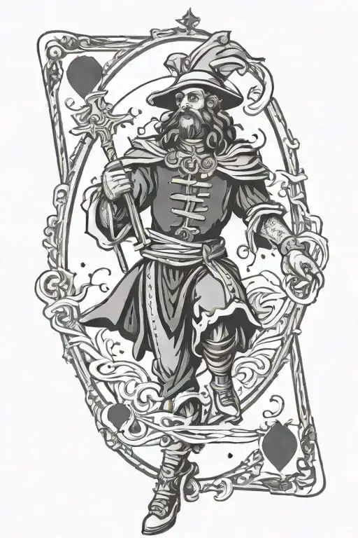 The fool tarot card  tattoo design idea