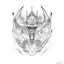 Sigil of lucifer, dragon ball z, adventure time, futurama, space, cosmos, universe tattoo design idea