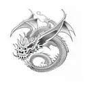 Simple dragon tattoo design idea