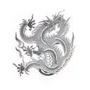Simple dragon tattoo design idea