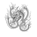 Simple dragon tattoo design idea