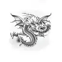 Simple dragon tattoo design idea