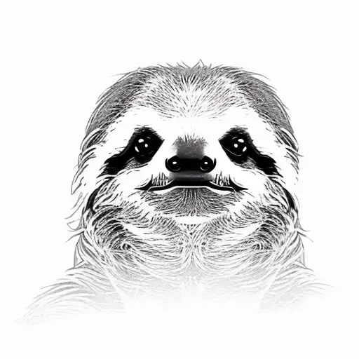 Sloth using a mace tattoo design idea