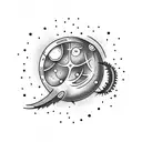 meteor shower tattoo design idea