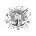 meteor shower tattoo design idea