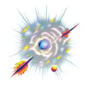 meteor shower tattoo design idea