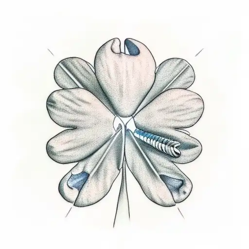 Donald with a Four-leaf clover in his Hand tattoo design idea