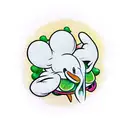 Donald duck with a Four-leaf clover in his Hand tattoo design idea