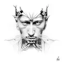 all eyes on me by 2pac on top left side The Slim Shady on right top side  OK Computer on right b hybrid theory on vinyl  tattoo design idea