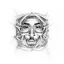 all eyes on me by 2pac on top left side The Slim Shady on right top side  OK Computer on right b hybrid theory on vinyl  tattoo design idea