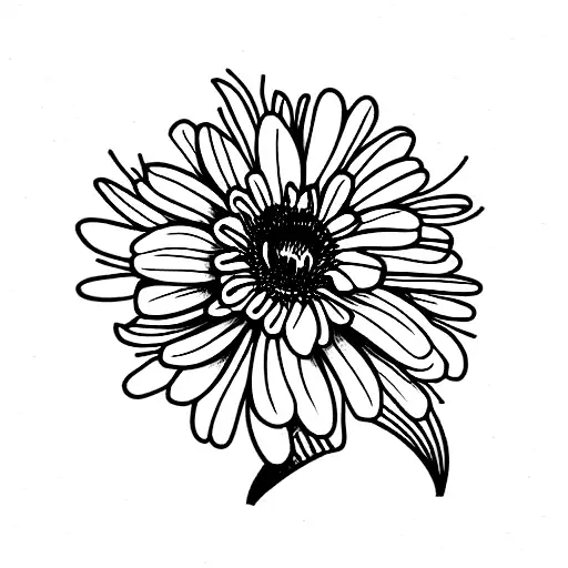 Chrysanthemum Poppy Lily of the Valley tattoo design idea