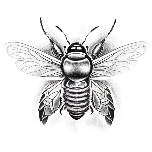 carpenter bee tattoo design idea