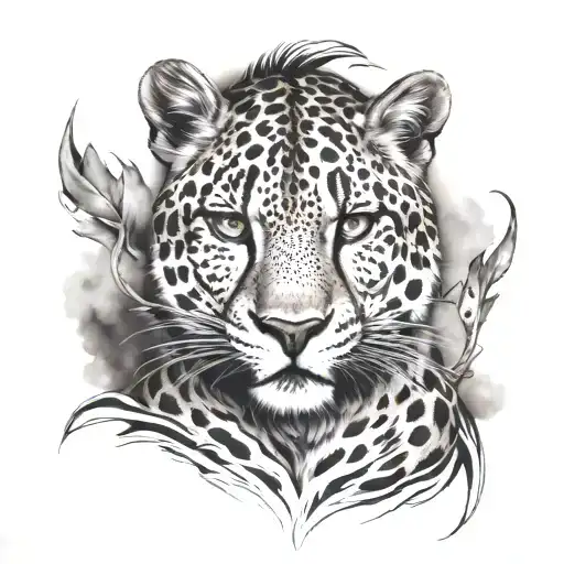 cheetah tiger jaguar warrior tattoo design idea