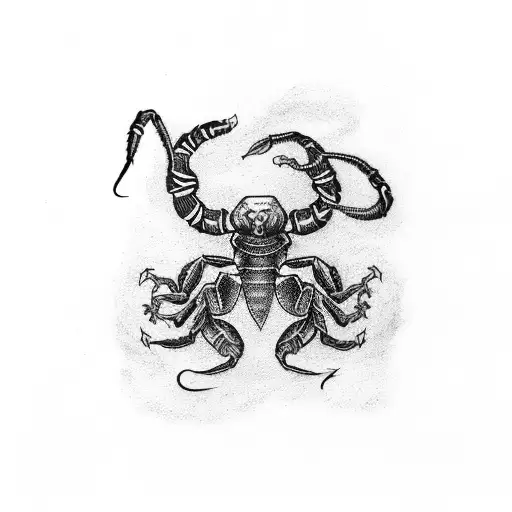 Scorpion+serpant+eagle+phoenix tattoo design idea