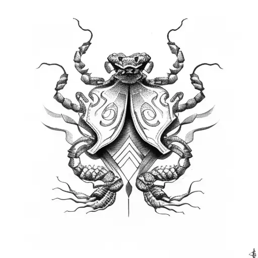 Scorpion, Serpant, Eagle, and Phoenix  tattoo design idea