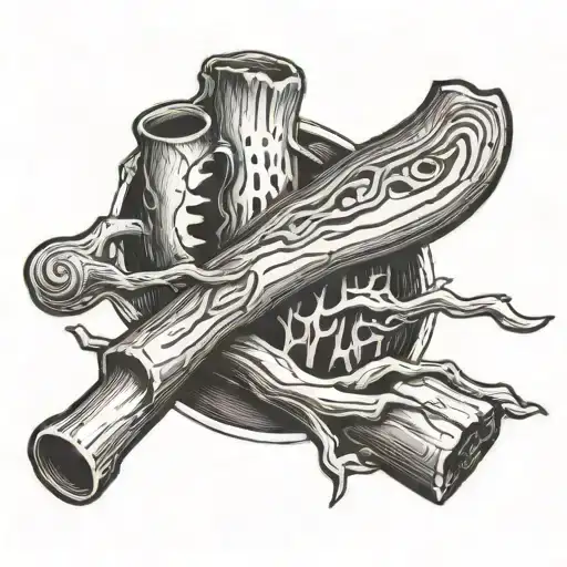 Chop wood carry water tattoo design idea