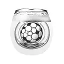 A soccer ball being poured into a glass of beer tattoo design idea