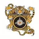 weighing scale ,  tiger tattoo design idea