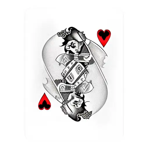 king of hearts elvis playing card  tattoo design idea