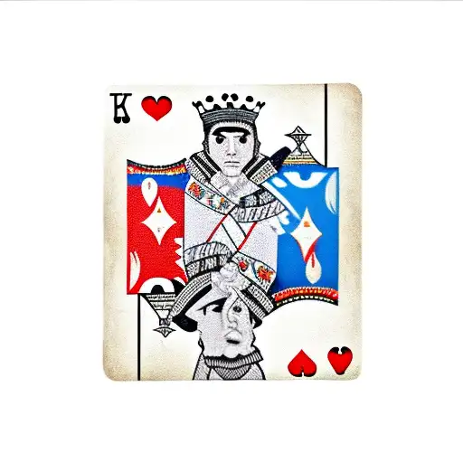 king of hearts elvis playing card  tattoo design idea