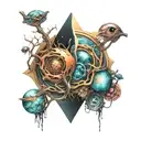 quantum entanglement tattoo design idea