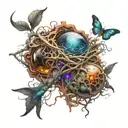 quantum entanglement tattoo design idea