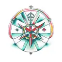 cruz de malta vasco da gama tattoo design idea