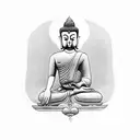 i need tatoo for my chest it should be gautam budha and one sentence under it. the sentence should be "The love for "pic tattoo design idea