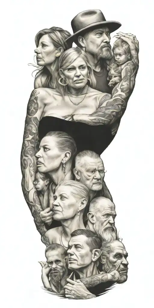 family members tattoo design idea