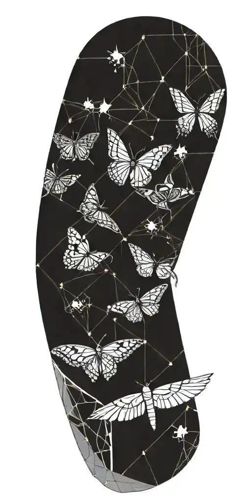 A geometric tattoo symbolizing the bond between family members and the eternal cycle of life tattoo design idea