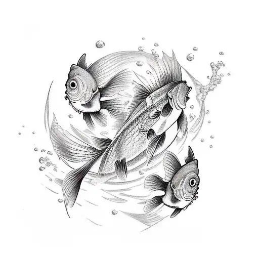 Realism Koi Fish Tattoo Idea - BlackInk AI