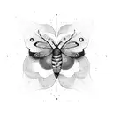 moon moth tattoo design idea