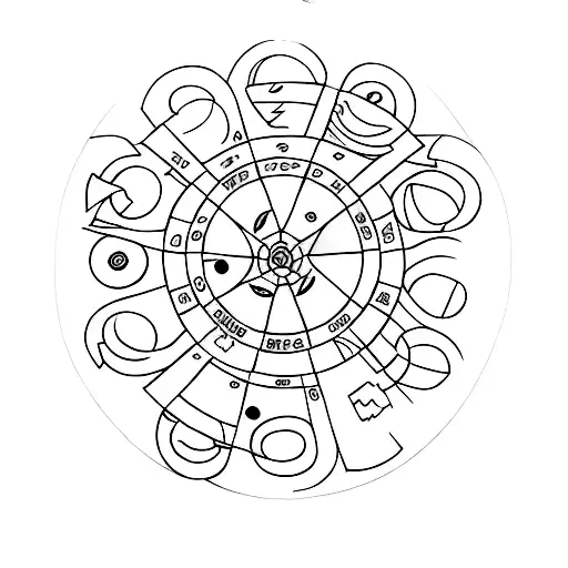 wheel of time circle symbol tattoo design idea