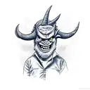 funny devil tattoo design idea