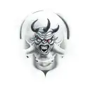 funny devil tattoo design idea